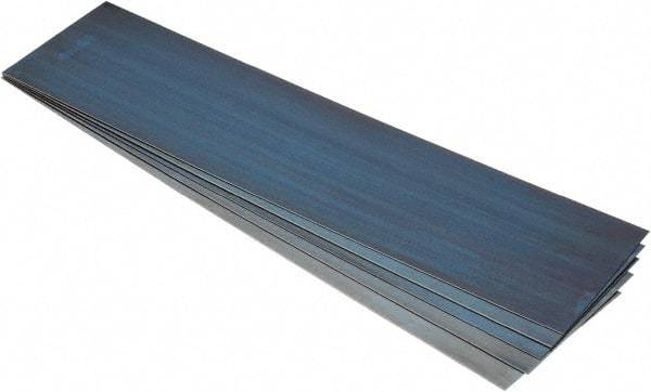 Value Collection - 5 Piece, 2 Ft. Long x 6 Inch Wide x 0.032 to 0.062 Inch Thick, Assortment Sheet Shim Stock - Spring Steel, 0.032 to 0.062 Inch Thick - USA Tool & Supply