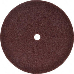 3M - 6" Fine Grade Aluminum Oxide Deburring Disc - 1/2" Center Hole, Arbor Connection, Maroon, 4,000 Max RPM - USA Tool & Supply