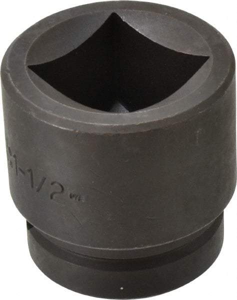 Proto - 1" Drive 1-1/2" Impact Socket - 4 Points, 2-1/2" OAL - USA Tool & Supply