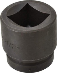 Proto - 1" Drive 1-1/2" Impact Socket - 4 Points, 2-1/2" OAL - USA Tool & Supply