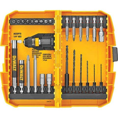 DeWALT - 28 Piece, Screwdriver Bit Set - #1, #2, 1/4" Drive - USA Tool & Supply