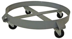 PRO-SOURCE - 1,000 Lb Load Capacity, 30 Gal Drum Dolly - 6-1/2" High, 4 Wheels - USA Tool & Supply