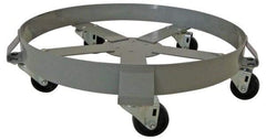 PRO-SOURCE - 1,400 Lb Load Capacity, 55 Gal Drum Dolly - 6-1/2" High, 5 Wheels - USA Tool & Supply