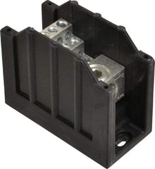 Cooper Bussmann - 1 Pole, 310 Amp, 350 kcmil-6 AWG (Cu/Al) Primary, 4-12 AWG (Al), 4-14 AWG (Cu) Secondary, Thermoplastic Power Distribution Block - 600 VAC/VDC, 1 Primary Connection, 1.96 Inch Long x 3.32 Inch Deep x 4 Inch High - USA Tool & Supply