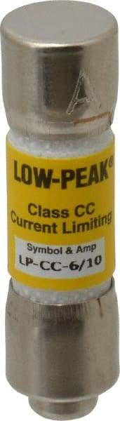 Cooper Bussmann - 150 VDC, 600 VAC, 0.6 Amp, Time Delay General Purpose Fuse - Fuse Holder Mount, 1-1/2" OAL, 20 at DC, 200 at AC (RMS) kA Rating, 13/32" Diam - USA Tool & Supply