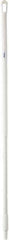 Vikan - 51 x 1-1/4" Fiberglass Squeegee Handle - European Threaded Connection, White - USA Tool & Supply