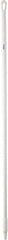 Vikan - 59 x 1-1/4" Fiberglass Squeegee Handle - European Threaded Connection, White - USA Tool & Supply