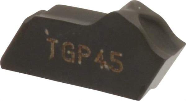 Seco - 150.103 14 TGP45 Grade, 0.122" Cutting Width, Carbide Cutoff Insert - 6° Right Hand Lead Angle, 0.008" Cnr Rad, TiCN/Al2O3 Coated, Single End - USA Tool & Supply