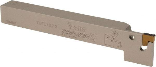 Iscar - External Thread, 0.63" Max Depth of Cut, 2.8mm Min Groove Width, 150mm OAL, Left Hand Indexable Grooving Cutoff Toolholder - 1/2" Shank Height x 1/2" Shank Width, TAG 3 Insert Style, TGT Toolholder Style, Series Tang-Grip - USA Tool & Supply
