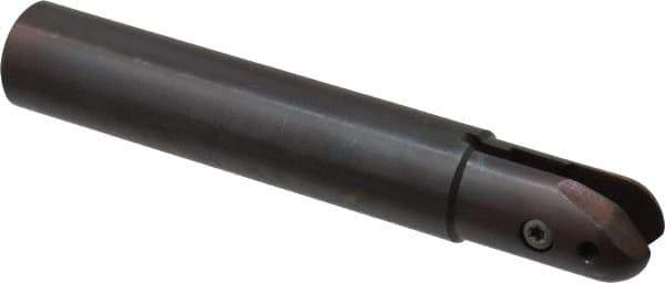Minicut International - 1" Cut Diam, 0.642" Max Depth of Cut, 1" Shank Diam, 6" OAL, Indexable Ball Nose End Mill - 1-3/4" Head Length, Straight Shank, BNMI Toolholder, BNSI 1000 Insert - USA Tool & Supply