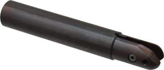 Minicut International - 1" Cut Diam, 0.642" Max Depth of Cut, 1" Shank Diam, 6" OAL, Indexable Ball Nose End Mill - 1-3/4" Head Length, Straight Shank, BNMI Toolholder, BNSI 1000 Insert - USA Tool & Supply