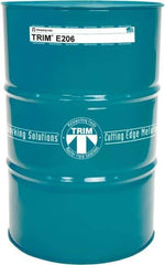 Master Fluid Solutions - TRIM E206, 54 Gal Drum Cutting & Grinding Fluid - Water Soluble, For Gear Hobbing, Heavy-Duty Broaching, High Speed Turning - USA Tool & Supply