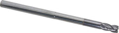 Niagara Cutter - 1/4", 4 Flute, Single End, Solid Carbide, 0.02" Corner Radius End Mill - 4" OAL, Right Hand Flute, 3/8" LOC, Right Hand Cut, 2-1/8" Extended Reach - USA Tool & Supply