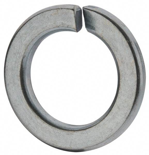 Value Collection - M18, 18.2mm ID, 29.4mm OD, 3.5mm Thick Split Lock Washer - Grade 8 Spring Steel, Zinc-Plated Finish, 18.2mm Min ID, 19mm Max ID - USA Tool & Supply