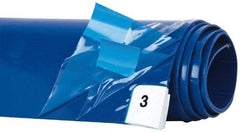 Wearwell - 45" Long x 18" Wide x 1/8" Thick, Dry Environment, Smooth Pattern Clean Room Matting - Tacky Sheets, Blue, 30 Layers per Mat, Series 095 - USA Tool & Supply
