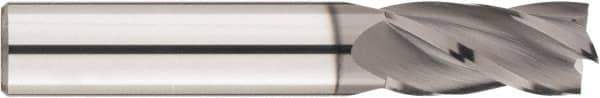 SGS - 1/2", 1" LOC, 1/2" Shank Diam, 3" OAL, 4 Flute, Solid Carbide Square End Mill - Single End, AlTiN Finish, Spiral Flute, 30° Helix, Centercutting, Right Hand Cut, Right Hand Flute, Series 1 - USA Tool & Supply