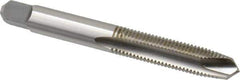 Kennametal - 5/16-24 UNF, 2 Flute, Bright Finish, High Speed Steel Spiral Point Tap - Plug Chamfer, Right Hand Thread, 2.72" OAL, 1-1/8" Thread Length, 0.318" Shank Diam, 3B Class of Fit, Series 5301 - Exact Industrial Supply