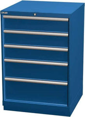 LISTA - 5 Drawer, Modular Storage Cabinet - Steel, 28-1/4" Wide x 28-1/2" Deep x 41-3/4" High, Blue - USA Tool & Supply