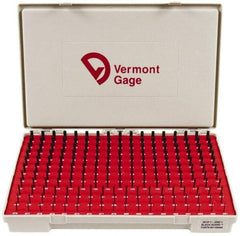 Vermont Gage - 190 Piece, 0.061-0.25 Inch Diameter Plug and Pin Gage Set - Plus 0.0002 Inch Tolerance, Class ZZ - USA Tool & Supply
