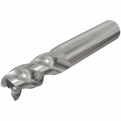 Iscar - 12mm, 25mm LOC, 12mm Shank Diam, 83mm OAL, 3 Flute, Solid Carbide Square End Mill - Single End, Uncoated, Spiral Flute, 45° Helix, Right Hand Cut, Right Hand Flute - USA Tool & Supply