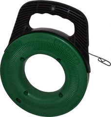 Greenlee - 65 Ft. Long x 1/8 Inch Wide, 0.045 Inch Thick, Steel Fish Tape - 400 Lb. Pulling Strength, Includes Case - USA Tool & Supply