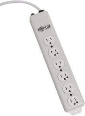 Tripp-Lite - 6 Outlets, 120 VAC15 Amps, 2' Cord, Power Outlet Strip - Keyhole, Tab Mount, 5-15 NEMA Configuration, 13.7" Strip - USA Tool & Supply