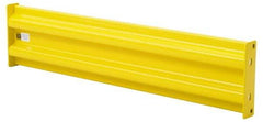 Steel King - 5-3/4' Long x 9-3/4" High, Yellow Steel Straight Standard Guard Rail - 2 Rails Accommodated, 2-5/8" Deep, 46.5 Lb - USA Tool & Supply
