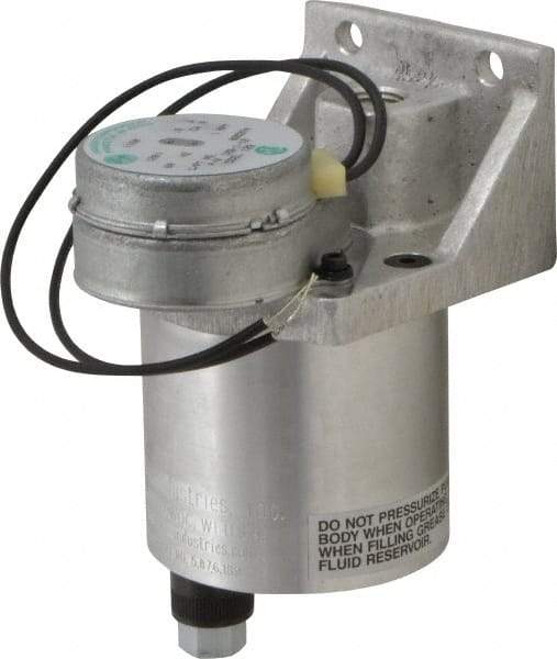 LDI Industries - 0.16 cc Output per Cycle, 1 Outlet Central Lubrication System Electric Pump - 66.55mm Wide x 134.37mm High, 120 Volt, Oil/Grease, 1/8-27 Outlet Thread, NPTF - USA Tool & Supply