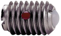 TE-CO - 6-40, 0.078" Ball Diam, 5/16" Body Length, 0.023" Max Ball Reach, Threaded Ball Plunger - USA Tool & Supply