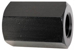 TE-CO - M24x3.00 Metric Coarse, 64mm OAL Steel Standard Coupling Nut - Black Oxide Coated, 38mm Width Across Flats - USA Tool & Supply