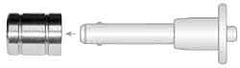 Gibraltar - 3/8" Pin Diam, 0.73" Long, 0.563" OD Quick Release Pin Receiver Cap - 303 Stainless Steel - USA Tool & Supply