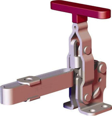 De-Sta-Co - 375 Lb Holding Capacity, Vertical Handle, Manual Hold Down Toggle Clamp - 57° Handle Movement, 99° Bar Opening, U-Bar, Flanged Base, Carbon Steel - USA Tool & Supply