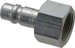 Parker - 3/4-14 Female NPTF Tru-Flate Automotive Pneumatic Hose Connector - Steel, 1/2" Body Diam - USA Tool & Supply