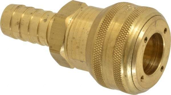Parker - Hose Barb Industrial Pneumatic Hose Coupler - Brass, 3/4" Body Diam, 3/4" Hose ID - USA Tool & Supply