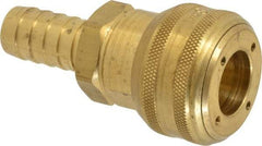 Parker - Hose Barb Industrial Pneumatic Hose Coupler - Brass, 3/4" Body Diam, 3/4" Hose ID - USA Tool & Supply