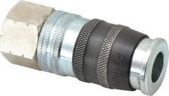 Parker - 3/4-14 Female NPTF Industrial Pneumatic Hose Coupler - Steel, 1/2" Body Diam - USA Tool & Supply