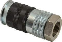Parker - 3/4-14 Female NPTF Industrial Pneumatic Hose Coupler - Steel, 3/4" Body Diam - USA Tool & Supply