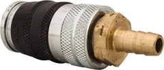 Parker - Hose Barb Industrial Pneumatic Hose Coupler - Steel, 3/8" Body Diam, 3/8" Hose ID - USA Tool & Supply