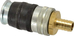 Parker - Hose Barb Industrial Pneumatic Hose Coupler - Steel, 1/2" Body Diam, 1/2" Hose ID - USA Tool & Supply