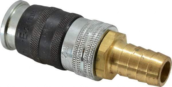 Parker - Hose Barb Industrial Pneumatic Hose Coupler - Steel, 1/2" Body Diam, 3/4" Hose ID - USA Tool & Supply