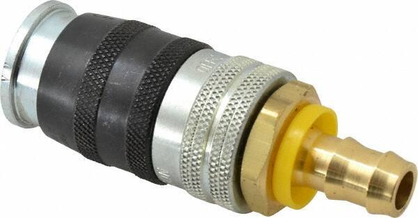 Parker - Push-Lok Hose Barb Industrial Pneumatic Hose Coupler - Steel, 1/2" Body Diam, 1/2" Hose ID - USA Tool & Supply