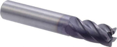 M.A. Ford - 1/2", 5 Flute, Single End, Solid Carbide, 0.03" Corner Radius End Mill - 3" OAL, 38° Helix, Right Hand Flute, 1" LOC, Right Hand Cut - USA Tool & Supply