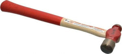 Proto - 1/4 Lb Head Ball Pein Hammer - Wood Handle with Red Laquer Grip, 11" OAL - USA Tool & Supply