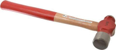 Proto - 2-1/2 Lb Head Ball Pein Hammer - Wood Handle with Red Laquer Grip, 16-3/8" OAL - USA Tool & Supply