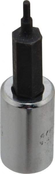Proto - 1/4" Drive, 1/16" Hex Bit Socket - 1-7/8" OAL, 1" Bit Length - USA Tool & Supply