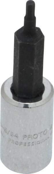 Proto - 1/4" Drive, 5/64" Hex Bit Socket - 1-7/8" OAL, 1" Bit Length - USA Tool & Supply