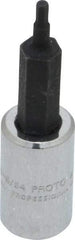 Proto - 1/4" Drive, 5/64" Hex Bit Socket - 1-7/8" OAL, 1" Bit Length - USA Tool & Supply