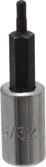 Proto - 1/4" Drive, 3/32" Hex Bit Socket - 1-7/8" OAL, 1" Bit Length - USA Tool & Supply