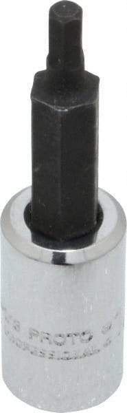 Proto - 1/4" Drive, 1/8" Hex Bit Socket - 1-7/8" OAL, 1" Bit Length - USA Tool & Supply