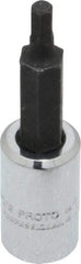 Proto - 1/4" Drive, 1/8" Hex Bit Socket - 1-7/8" OAL, 1" Bit Length - USA Tool & Supply